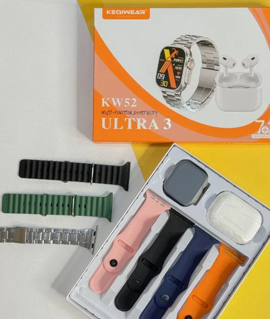 ساعت هوشمند اپل واچ KW95 Ultra 3 با ۷ بند و ایرپاد